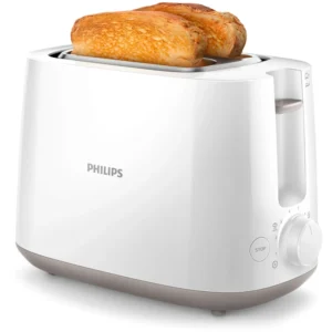Philips HD2581 brødrister i hvid med to skiver ristet toastbrød